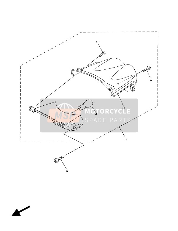 5ADH47000000, Taillight Assy, Yamaha, 3